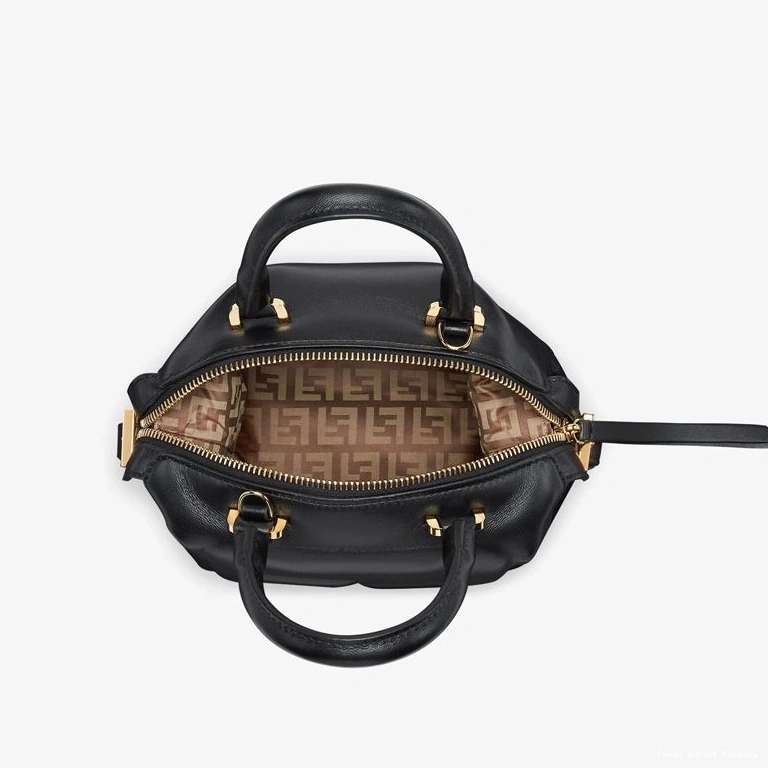 Cheap HOT In Leather Black Mini Bag Nappa Fendi Cube FF 0728